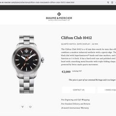 Brand-new Baume & Mercier watch Clifton Club 10412