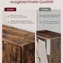 Slim Tall Vintage Brown Bookcase with Cabinet Storage Shelf Image 5