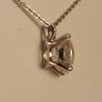 14ct White Gold 3ct Lab Diamond Solitaire Pendant and Chain. Image 7