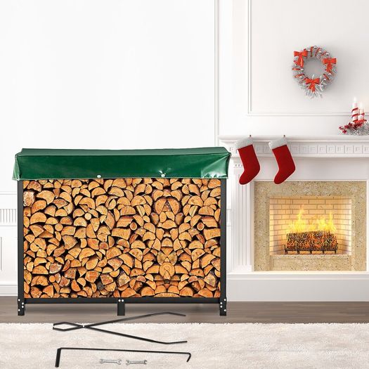 Firewood Log Rack, 6FT or  8ft Firewood Rack Outdoor Indoor