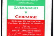 20th May 2000. GAA (Gaelic Football) Programme. Limerick (Luimneach) V Cork (Corcaigh) @ Fitzgerald Park