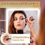 Dressing Table with Mirror and Stool: Vanity Desk with Mirror and Drawers - Makeup Desk with Jewellery Storage, Vanity Dressing Table with LED Lights, Brightness Adjustable, 3 Open Storage Areas Image 9