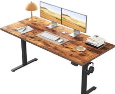 Standing Desk, 110 x 60 cm, Brown  Height-Adjustable Desk