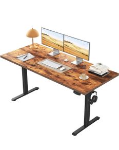 Standing Desk, 110 x 60 cm, Brown  Height-Adjustable Desk