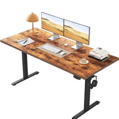 Standing Desk, 110 x 60 cm, Brown  Height-Adjustable Desk