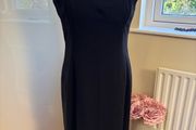 Hobbs Black Capped Sleeves / Shift Dress Fully Lined - Size 10
