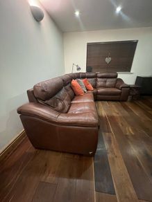 Calia Italia Genuine Leather Corner Sofa