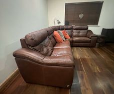 Calia Italia Genuine Leather Corner Sofa