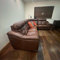 Calia Italia Genuine Leather Corner Sofa