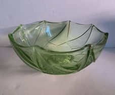 green glass bowl