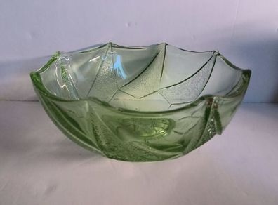 green glass bowl