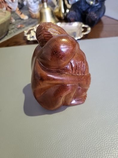 Wood carving of " lovers"