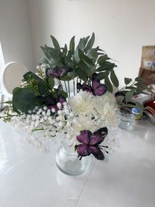 35pcs Artificial Flower Bouquet - Plain White DIY Decor