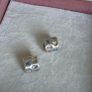 Pandora silver/blue CZ rippling pond charms set of two in good condition Image 3
