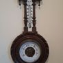 Art Nouveau Stunning Oak Aneroid Barometer Image 3