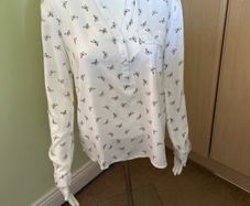 White blouse with butterflies