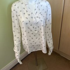 White blouse with butterflies