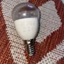 Semi-flush antique brass ceiling light fitting with 5 frosted glass shades. Image 3