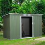 9ft x 4ft Garden Shed with Kit Ventilation & Doors Light Green Image 2