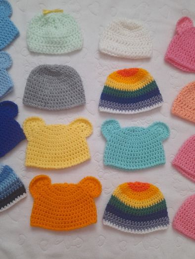 Handmade premature baby cardigans