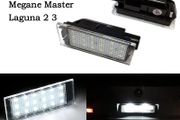 2Pcs Water Proof LED Rear License Plate Lamps Taillight Compatible with Renault Clio 3 4, Megane Master Laguna 2 3