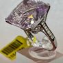Silver ring with Amethyst and Diamonds Image 3