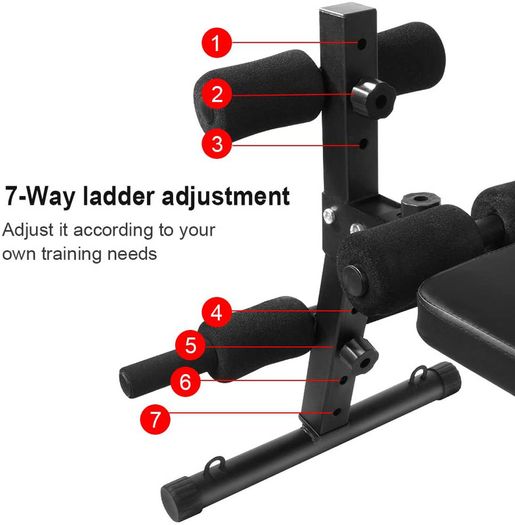 _Arc-Shaped Foldable Weight Bench, Sit Up Bench ab trainer be Used for Abdominal Exercise, Weightlifting, Sit-up and other Indoor Exercise