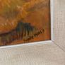 Vintage Framed Autumn Landscape Oil Painting on Board Image 2