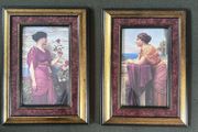 Vintage framed prints pair