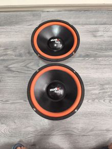 10 inch speakers, bass drivers, subwoofer.