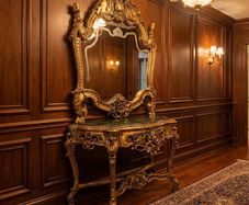 Very nice good quality console table and mirror