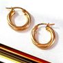Vintage 9ct Gold Twist/Rope Earrings Image 5