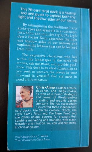 The Light Seers Pocket Tarot Chris-Anne 78 Card Deck + Guidebook Tin