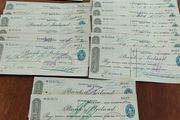 23X 1934 Bank of Ireland Belfast Cheques