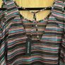 RI Metallic Threads Striped Cold Shoulder Top New       Missoni-like Image 3