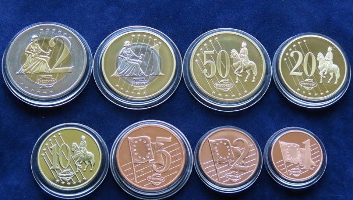 Monaco Set Trial Probe Essai Pattern Euro coins complete set 2005