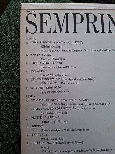 Semprini At Your Request Vinyl LP from 1966