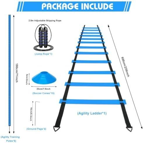 football Agility Training Slalom Poles Set