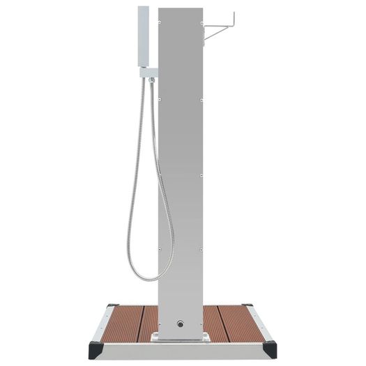 Outdoor Shower with Tray WPC Stainless Steel