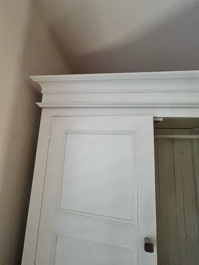 Solid pine white wardrobe
