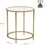 New Modern Round Glass Side Table Living Room- FREE P&P Image 4