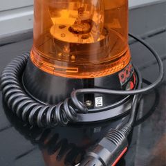 0-444-55 12-24V Rotating Amber Beacon with Magnetic Base (50MPH)