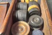 Vintage Wooden Draughts Game Pieces