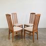 4 Vintage Teak Mid Century Dining Chairs Image 5