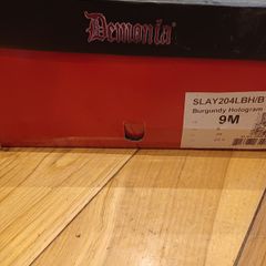 Demonia Platform Boot Size 7 Never worn Burgundy Holographic