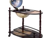 Freestanding Globe Bar Wind Stand Eucalyptus Wood Green