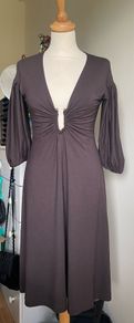 Just Cavalli Dress Chocolate Brown Size 42 (uk10)