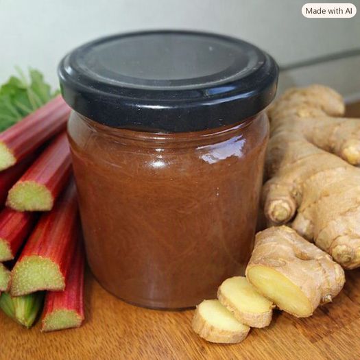 Organic Rhubarb & Ginger Jam 210g