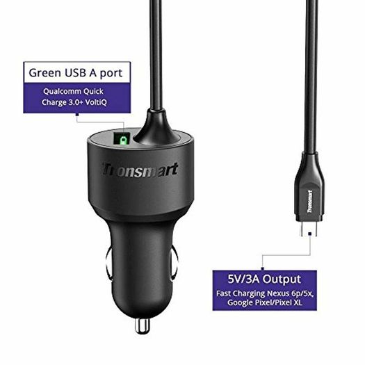 Tronsmart CCTA USB Type-C/Micro USB QC 3.0 Quick Car Charger 3.0 Certified 33W (Brand New/Warranty)