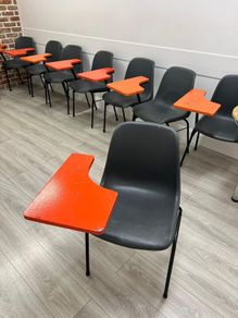 School chairs with built in desktop